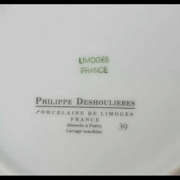 Philippe Deshoulieres Porcelain De Limoges Appetizer Plates Fruit 6 In - Picture 9 of 12